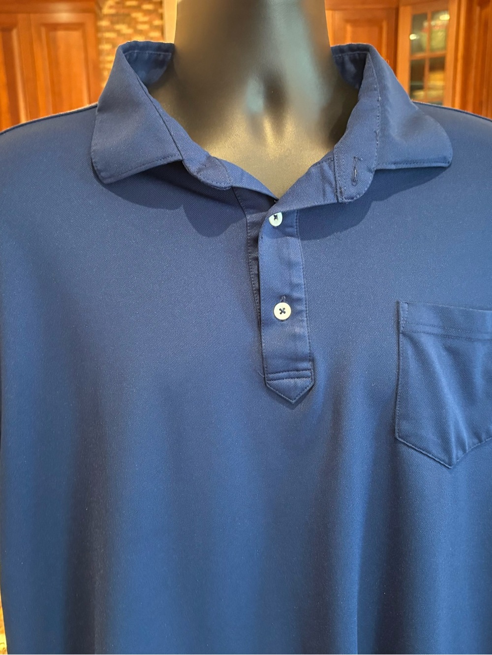 St. Andrews golf course polo. Sharp blue with logo on sleeve. - Picture 3 of 6
